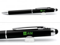タッチペン付ビジネスペンへ名入れ【㈱エイム様】