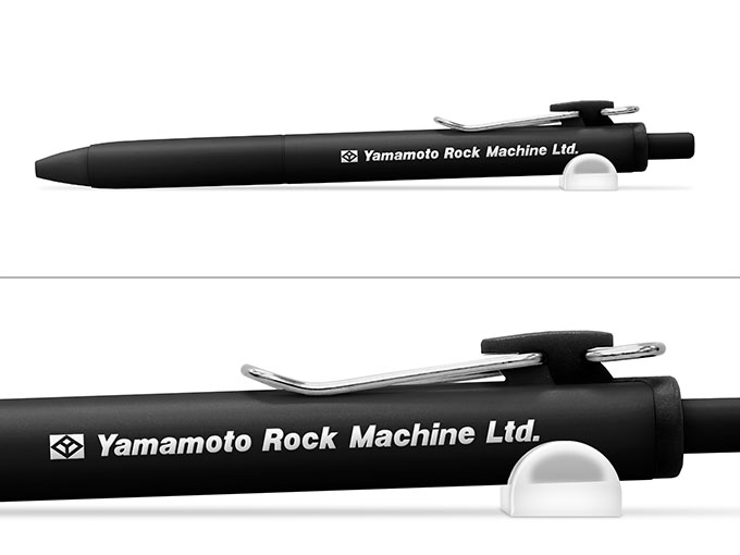 ユニボールワン 0.5mm（黒/インク色黒）へ名入れ【ヤマモトロックマシン株式会社様】