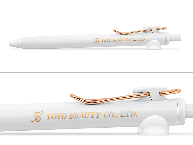 ユニボールワン　ローズゴールドver.　0.5㎜へ名入れ【東洋ビューティ株式会社様】