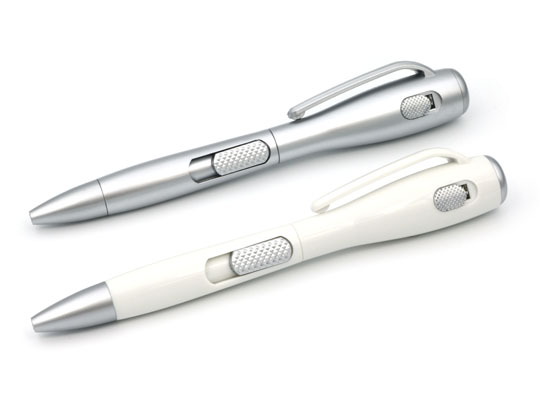 名入れボールペン｜LEDフラッシュライトボールペン　0.7mm　シルバー＆ホワイトの商品画像その2